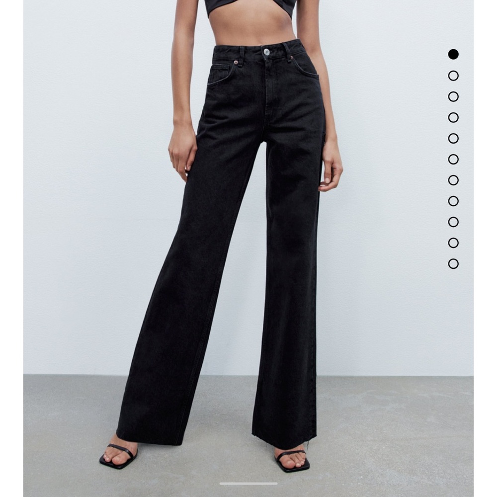ZARA BLACK WIDE LEG PANTS